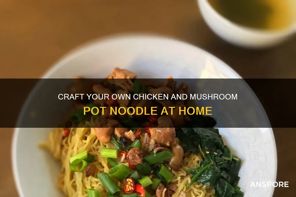 how to make your own chicken and mushroom pot noodle