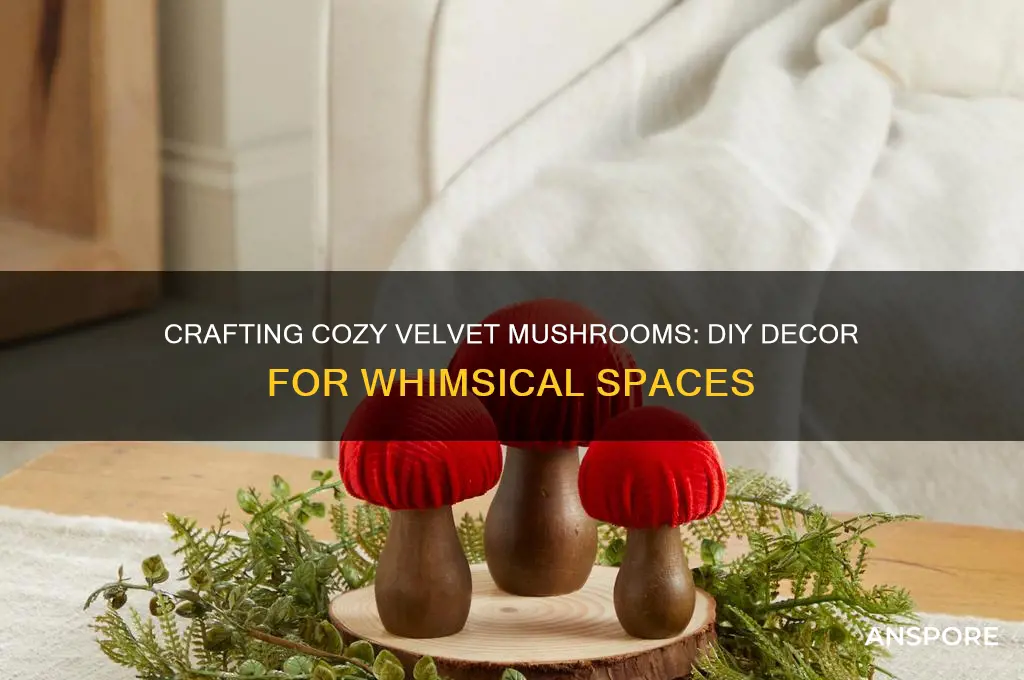 how to make your own velvet mushrooms for decorations