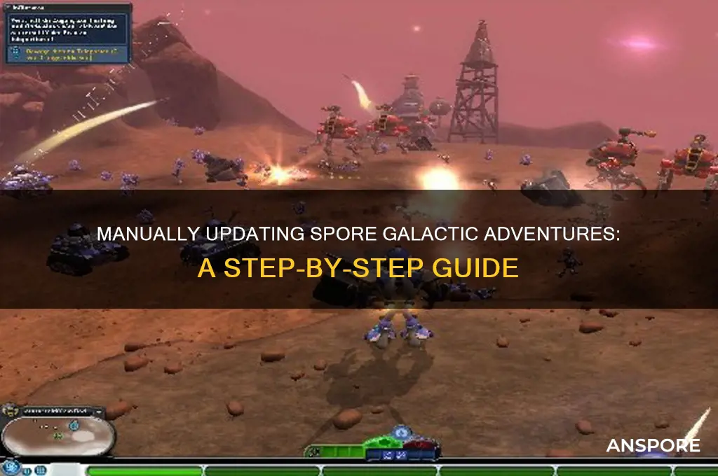how to manually update spore galactic adventures