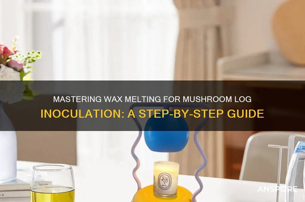 how to melt wax for mushroom logs