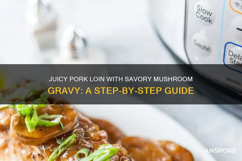 how to mkake pork loin and mushroom gravy