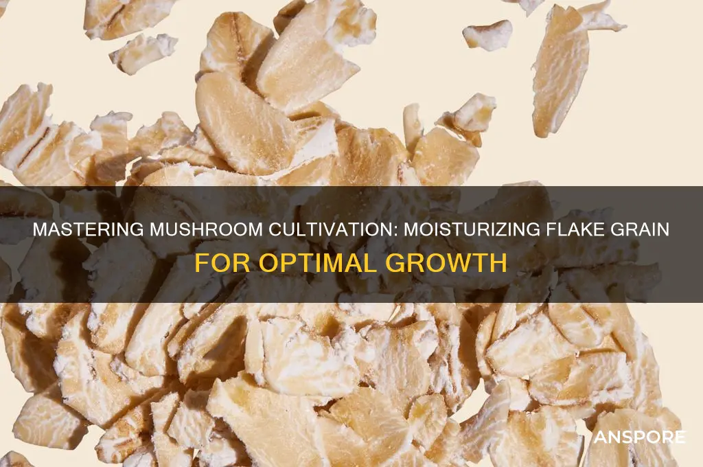 how to moisturize flake grain to grow mushrooms
