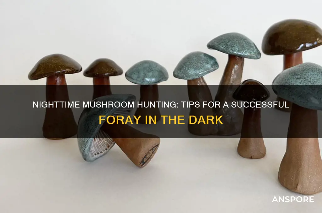 how to mushroom hunt at night