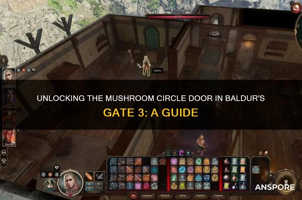 how to open mushroom circle door bg3