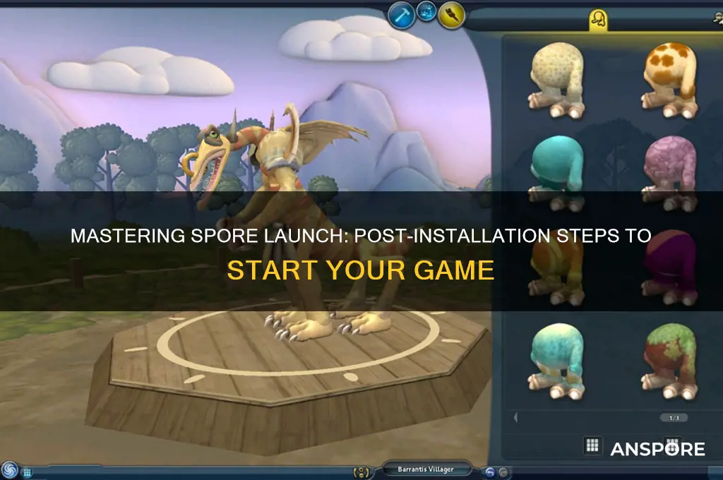 how to open spore after installation