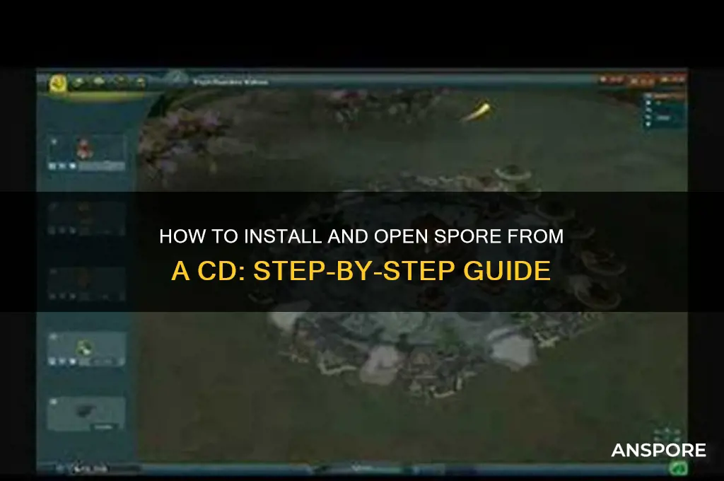 how to open spore from cd installo