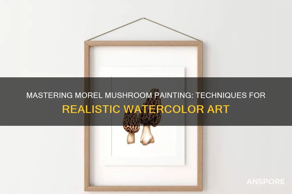 how to paint a morel mushroom