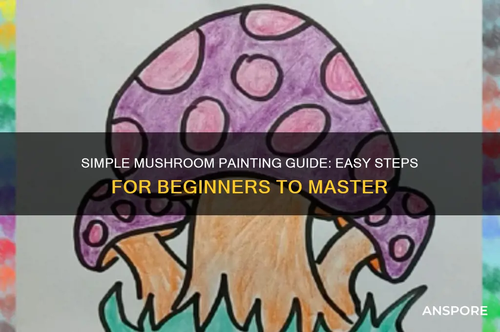 how to paint a mushroom easy