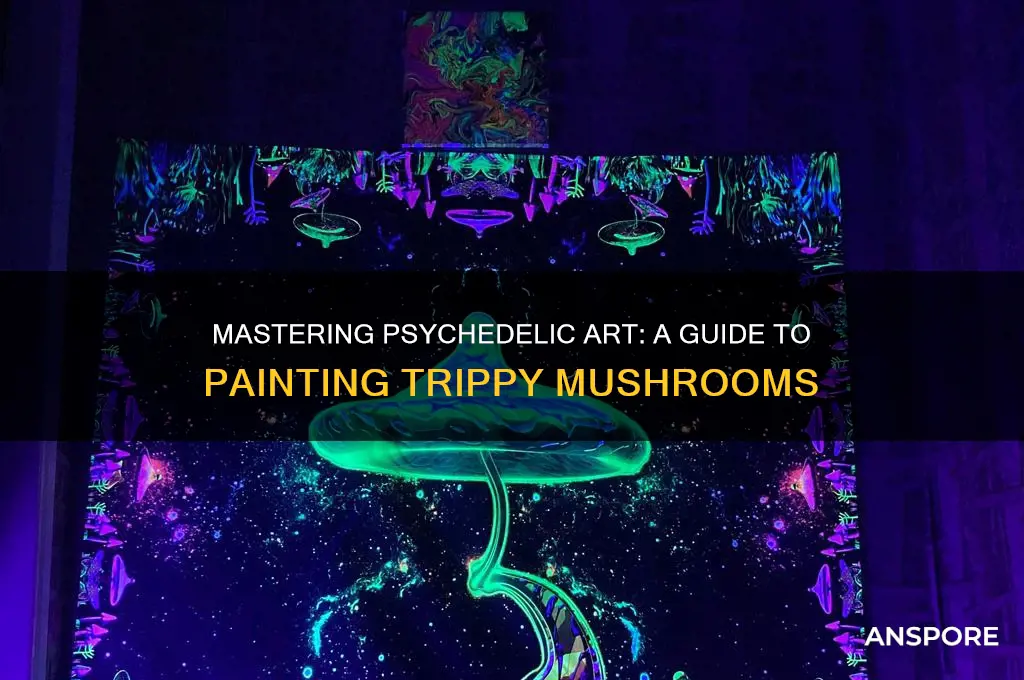 how to paint a trippy mushroom