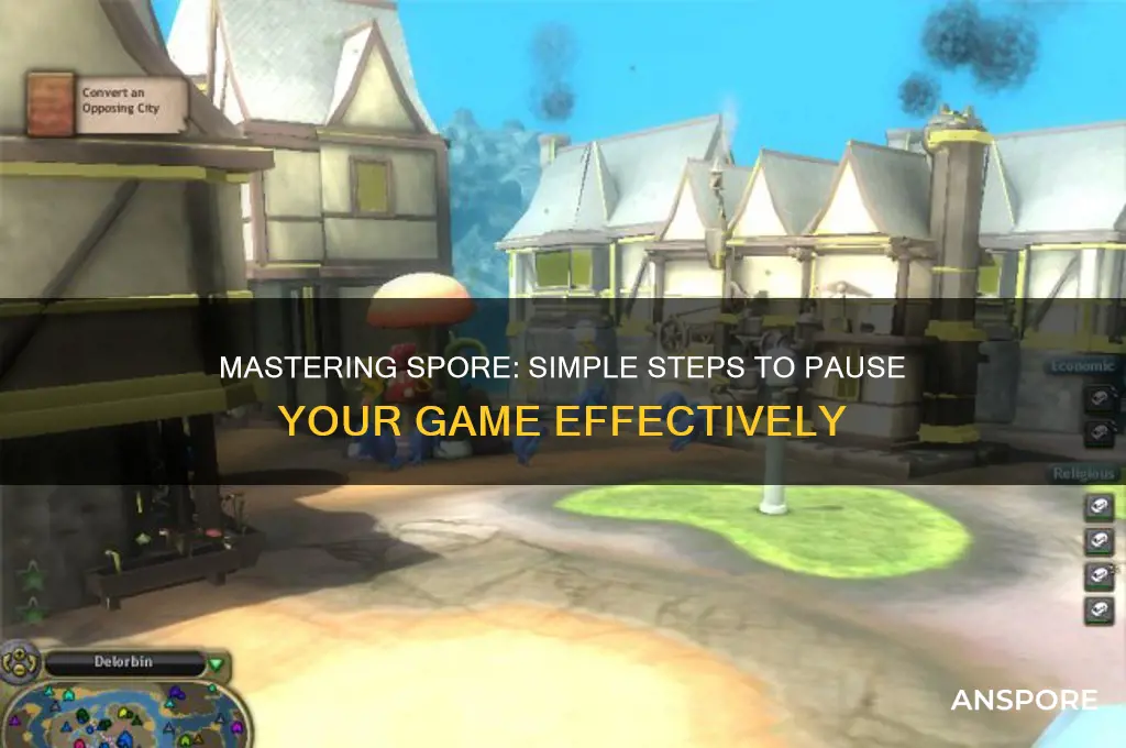 how to pause spore