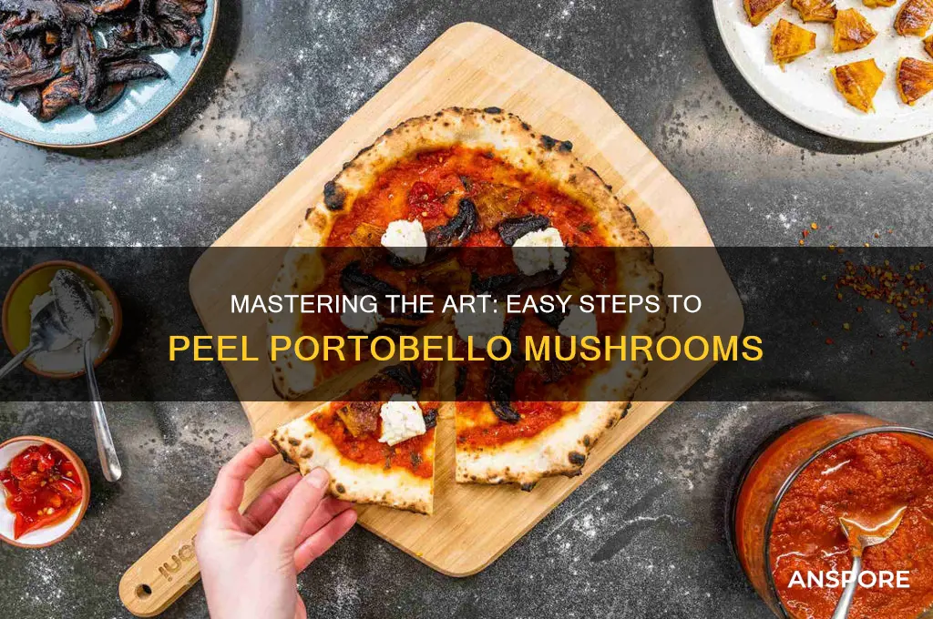 how to peel a portobello mushroom