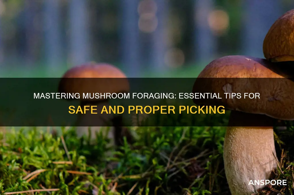 how to pick a mushroom properly