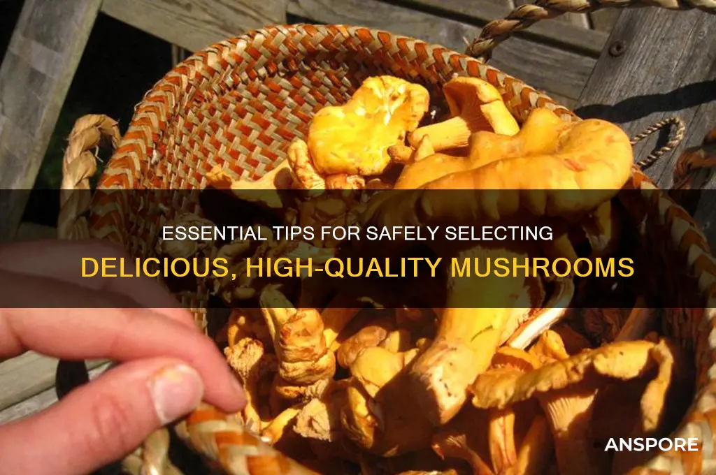 how to pick good mushrooms