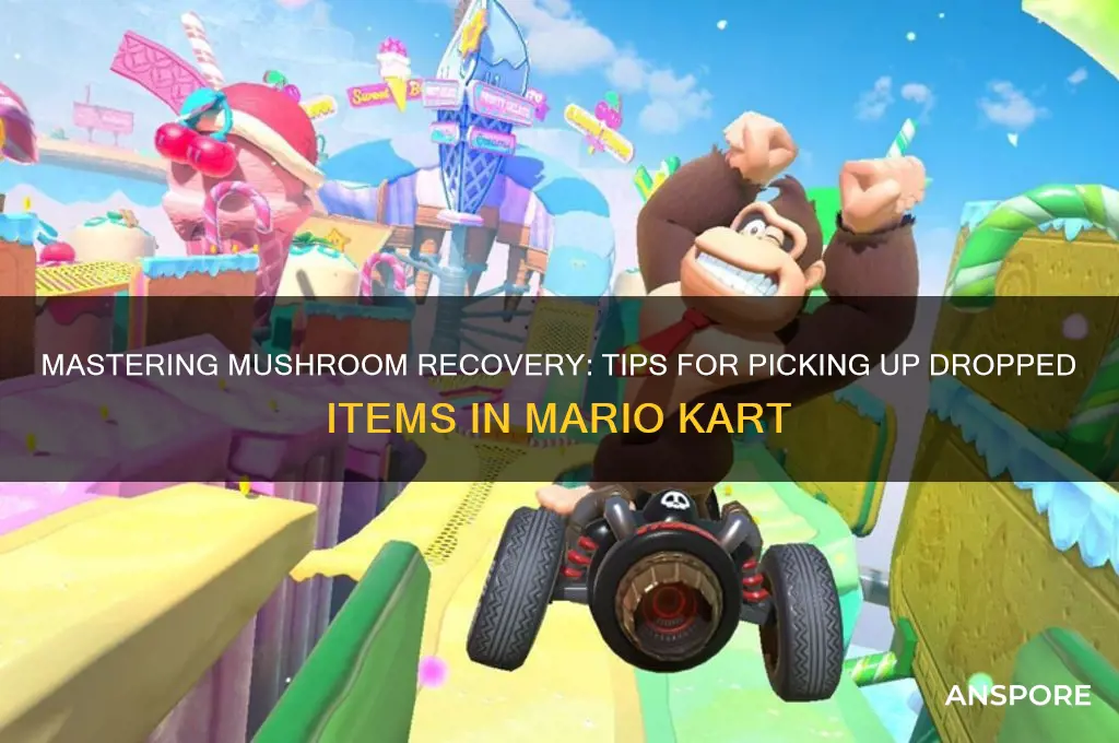 how to pick up dropped mushrooms in mario kart