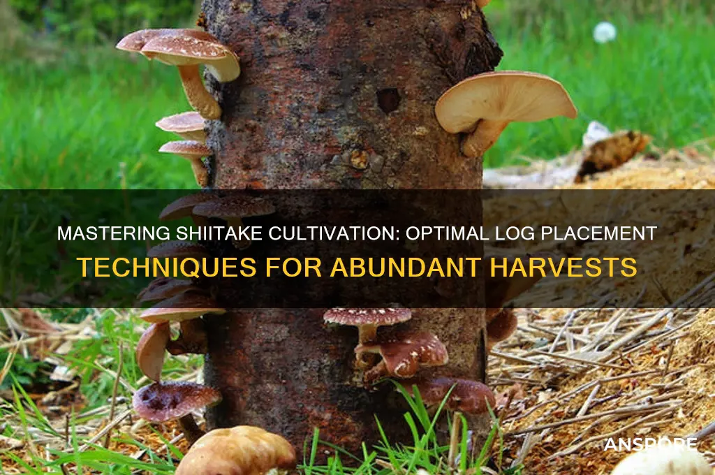 how to place logs for shitaki mushrooms