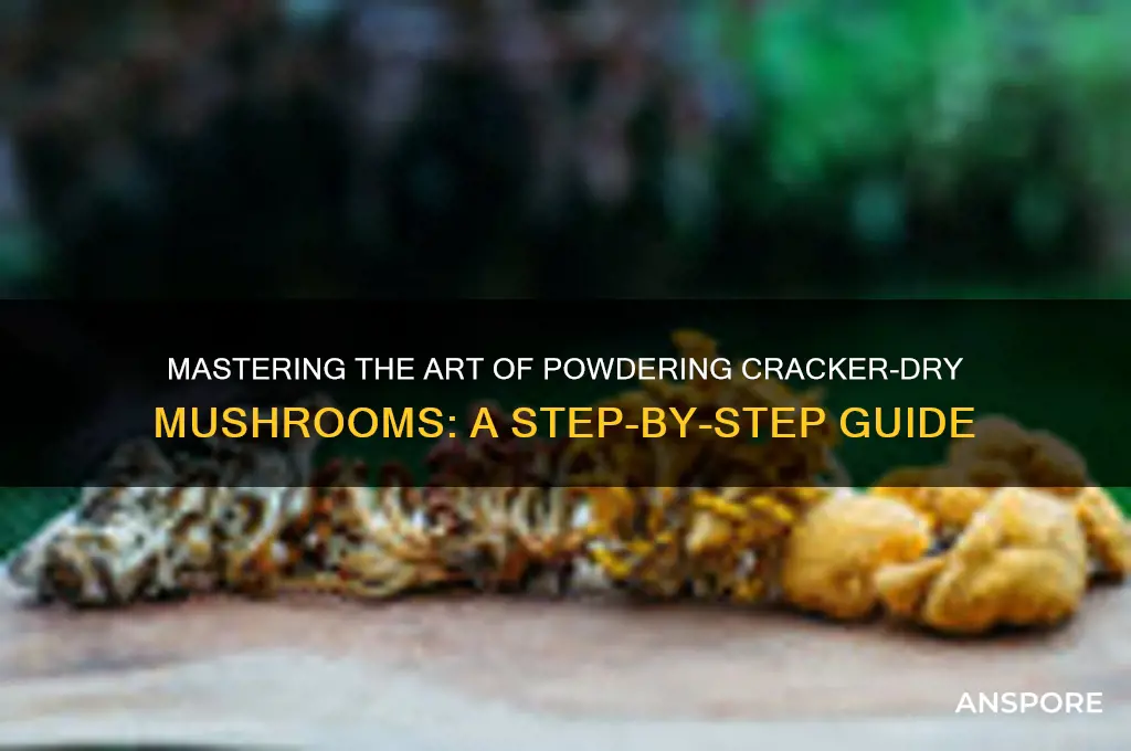 how to powder cracker dry mushrooms