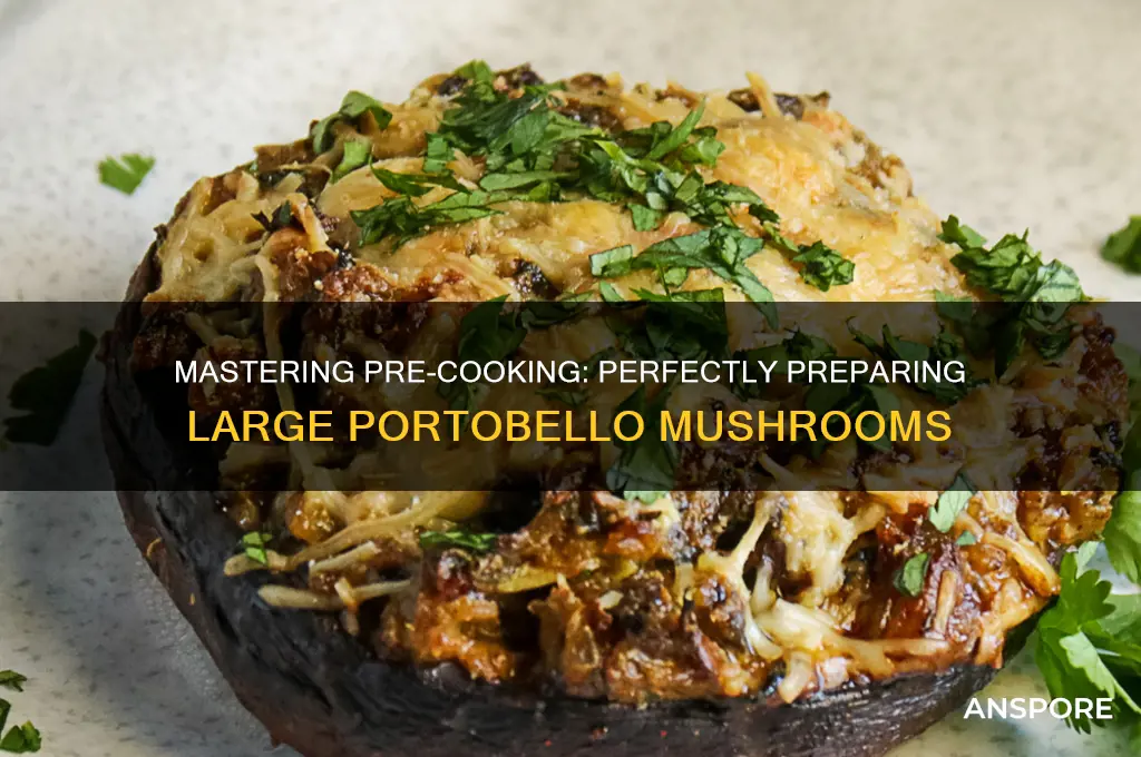 how to pre cook big portobello mushrooms