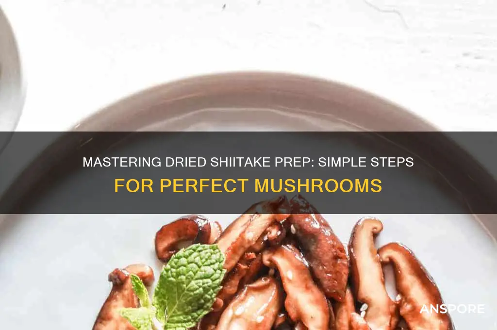 how to prep dried shiitake mushrooms