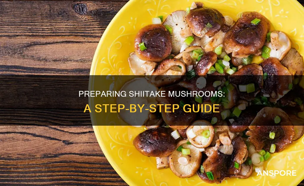 how to prep shitake mushrooms
