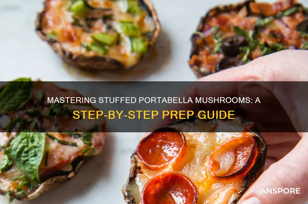 how to prepare a portabella mushroom for stuffing