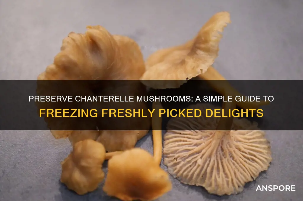 how to prepare chanterelle mushrooms for freezing
