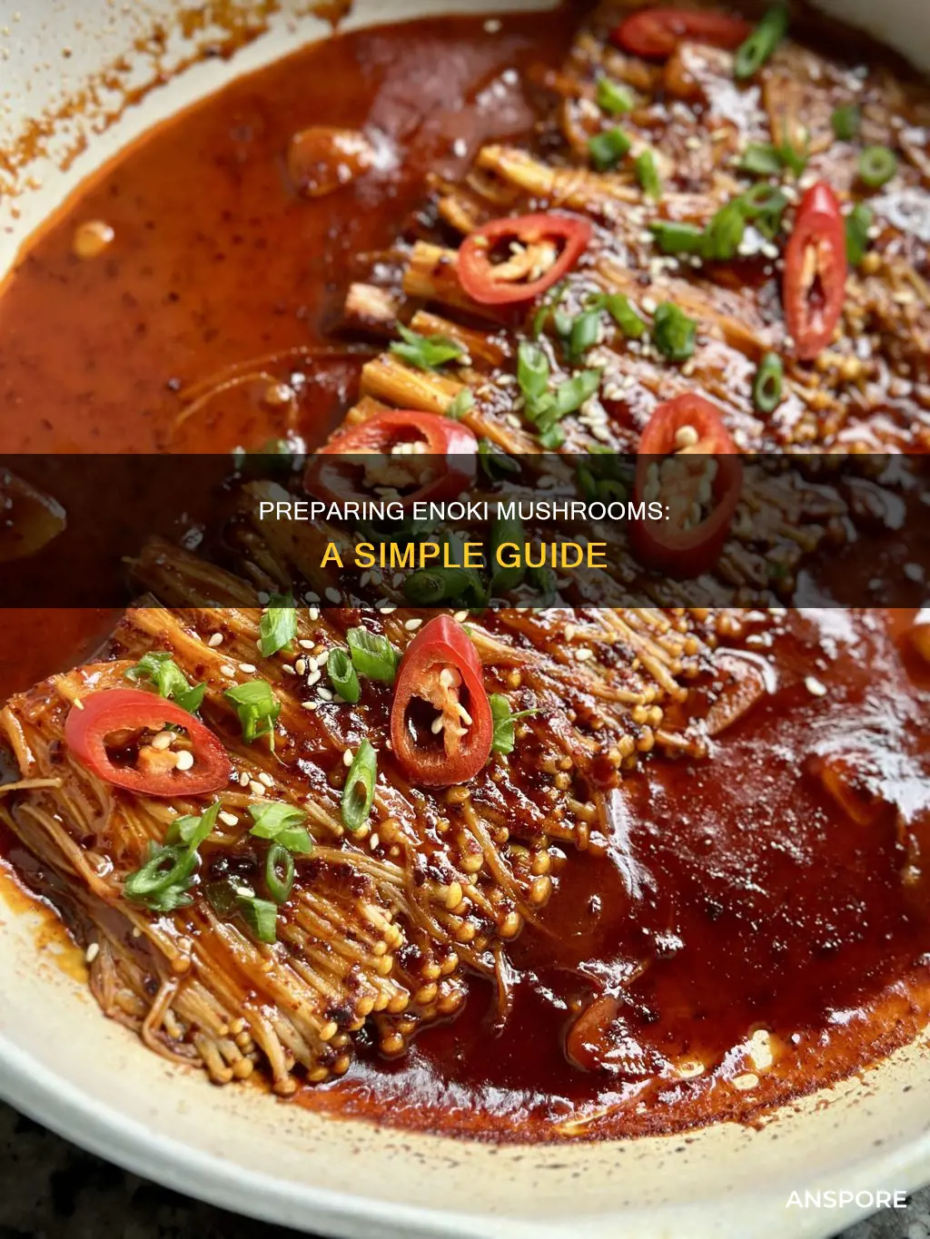 how to prepare enoki mushrooms