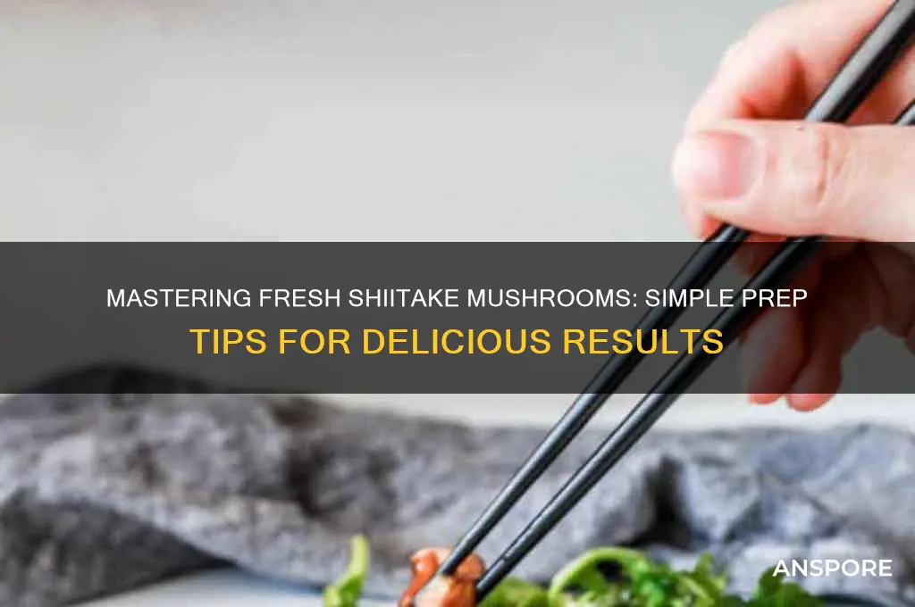 how to prepare fresh shiitake mushrooms