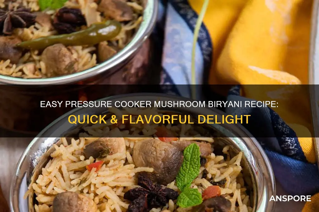 how to prepare mushroom biryani in pressure cooker