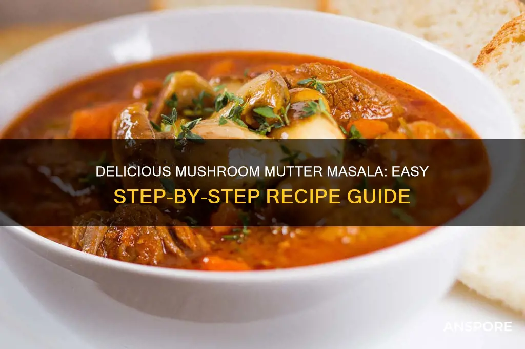 how to prepare mushroom mutter masala
