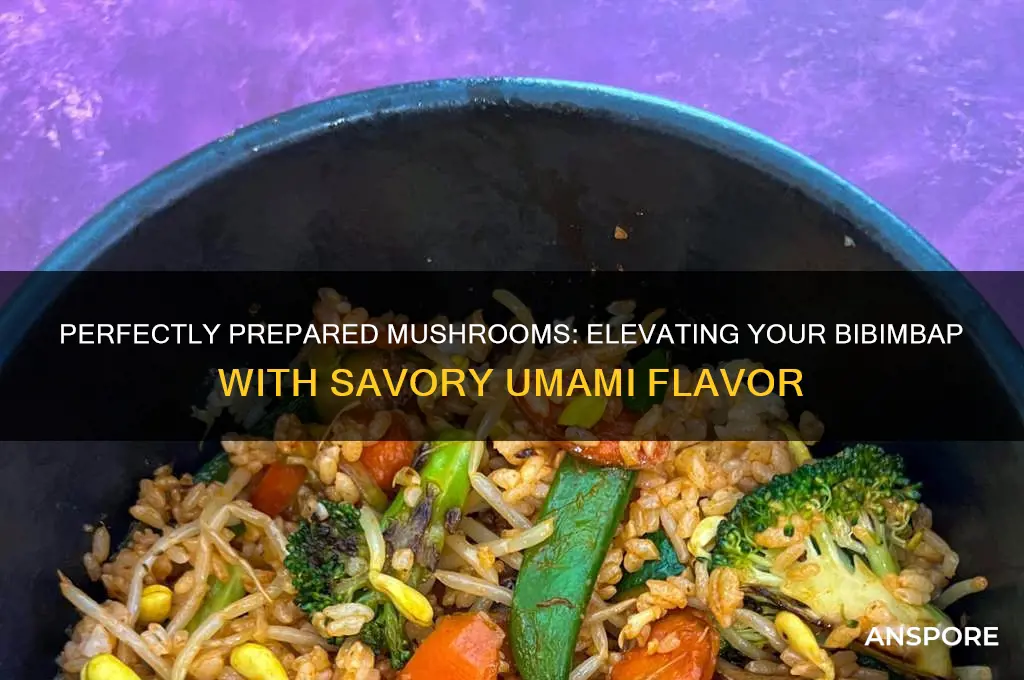 how to prepare mushrooms in bibimbap