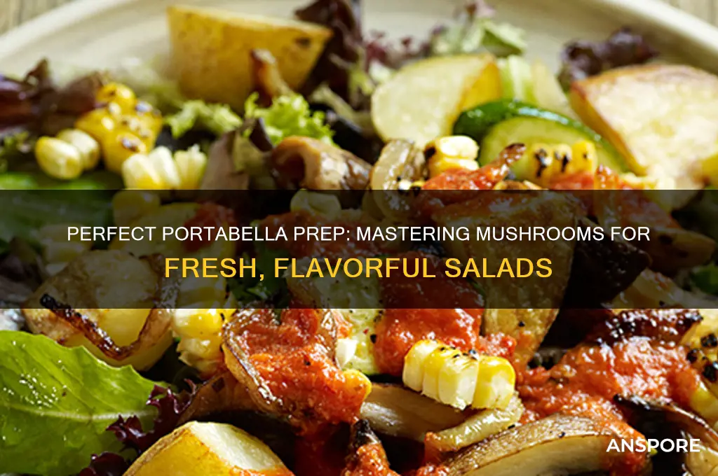 how to prepare portabella mushrooms for salad