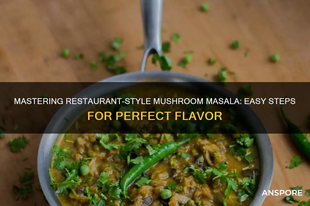 how to prepare restaurant style mushroom masala