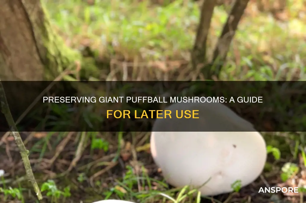 how to preserve a giant puffball mushroom for later use