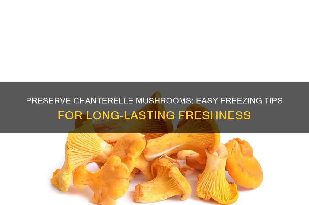 how to preserve chanterelle mushrooms in freezer