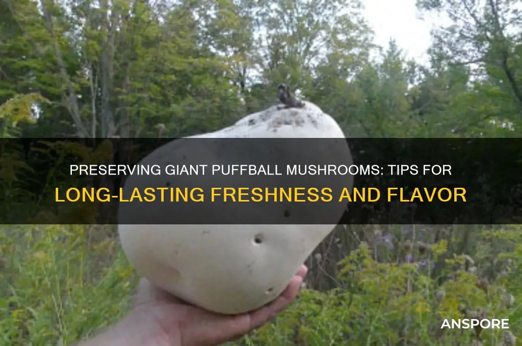 how to preserve giant puffball mushroom