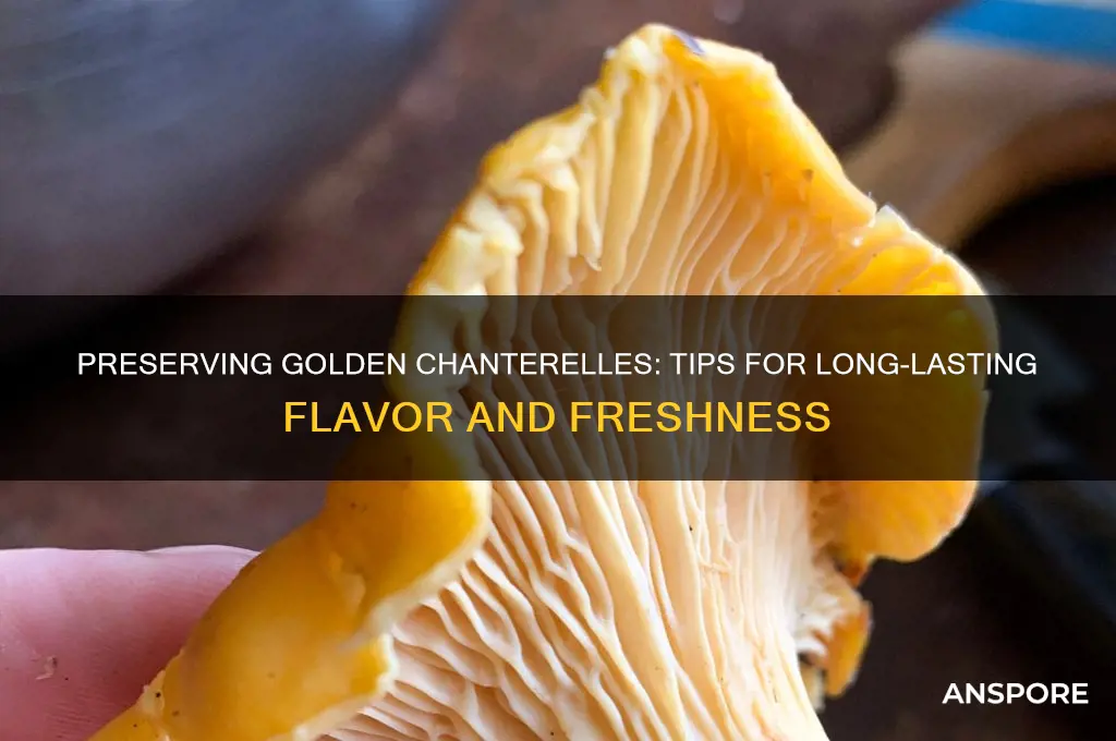 how to preserve golden chanterelle mushrooms