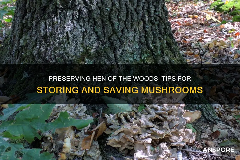 how to preserve hen of the woods mushroom