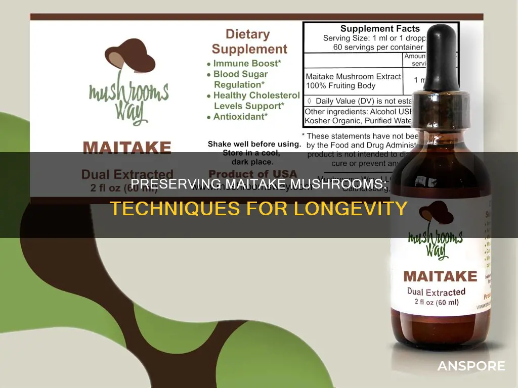 how to preserve maitake mushrooms