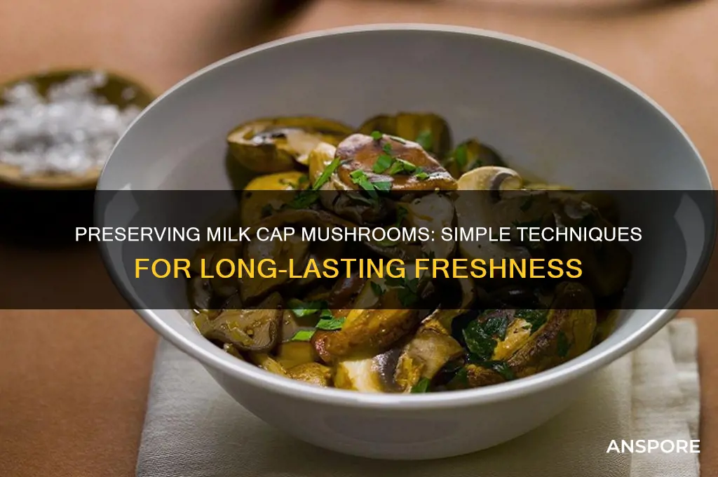how to preserve milk cap mushrooms