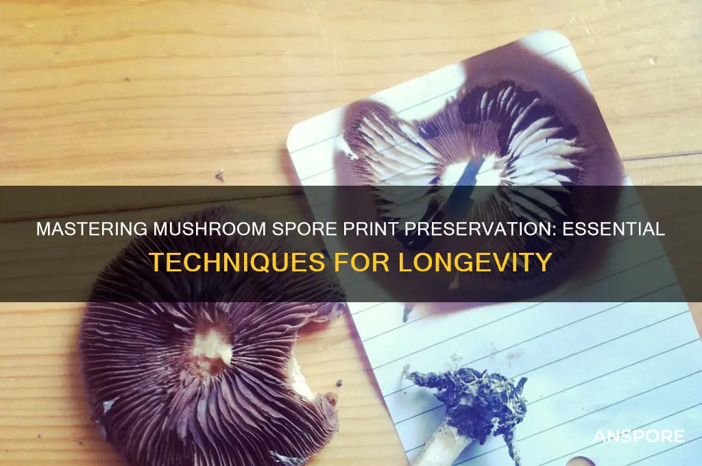 how to preserve mushroom spore prints