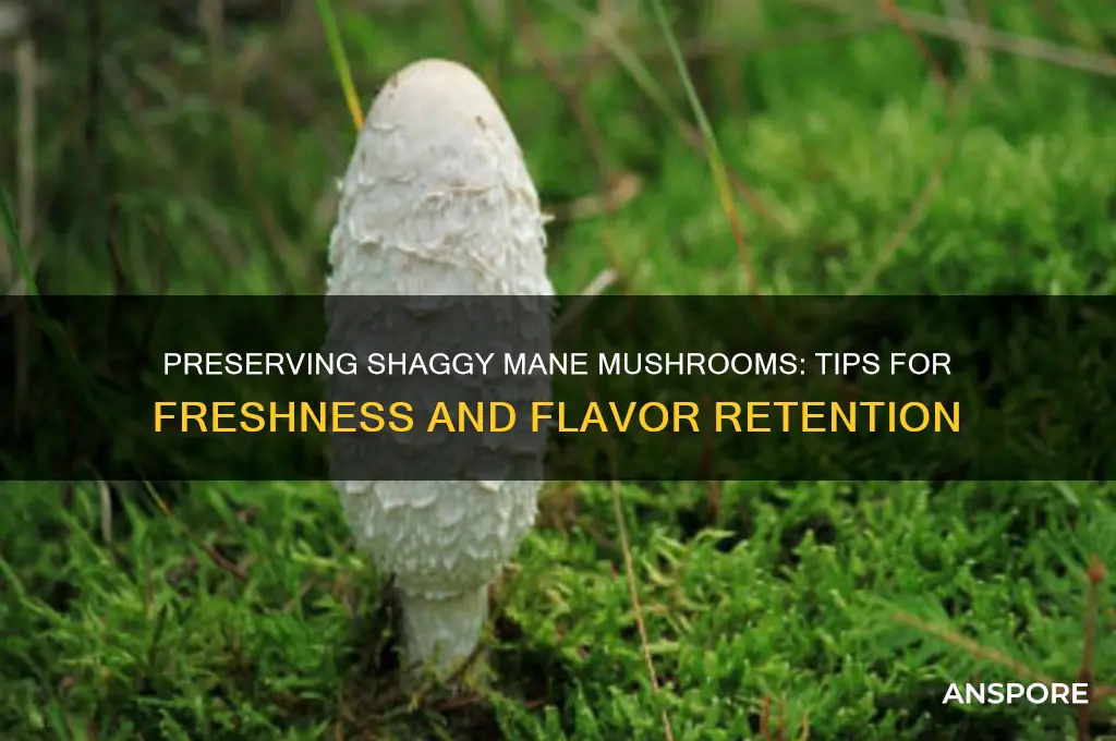 how to preserve shaggy mane mushroom