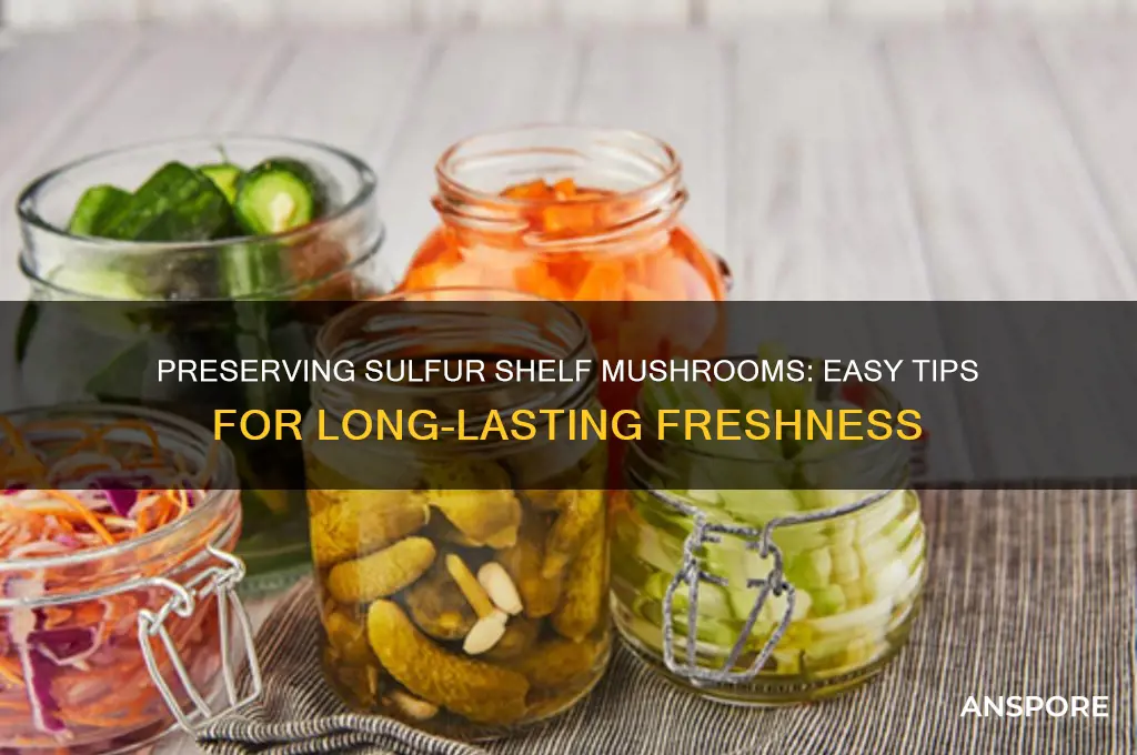 how to preserve sulfur shelf mushrooms