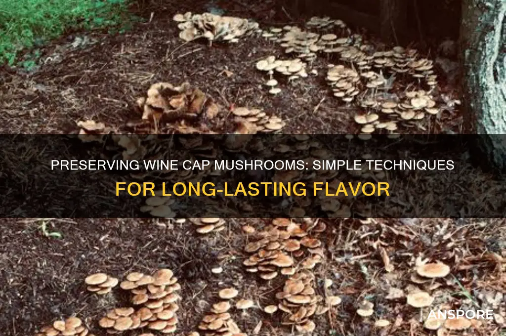 how to preserve wine cap mushrooms