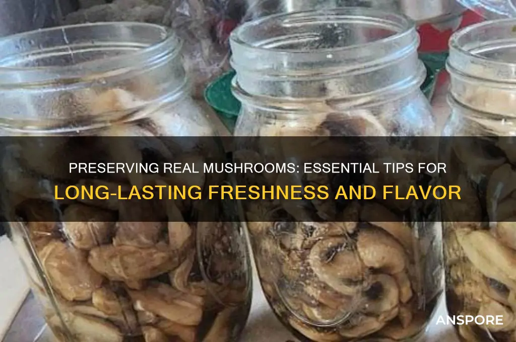 how to presever a real mushroom