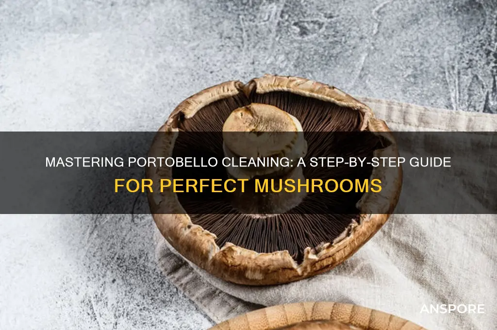 how to properly clean a portobello mushroom