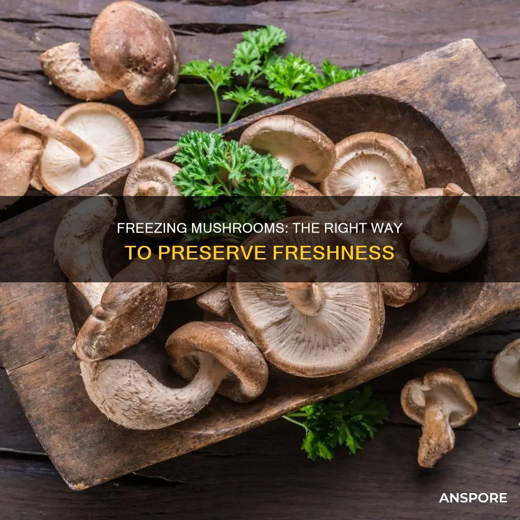 how to properly freeze mushrooms