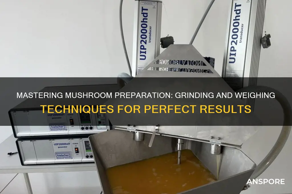 how to properly grind and weigh mushrooms