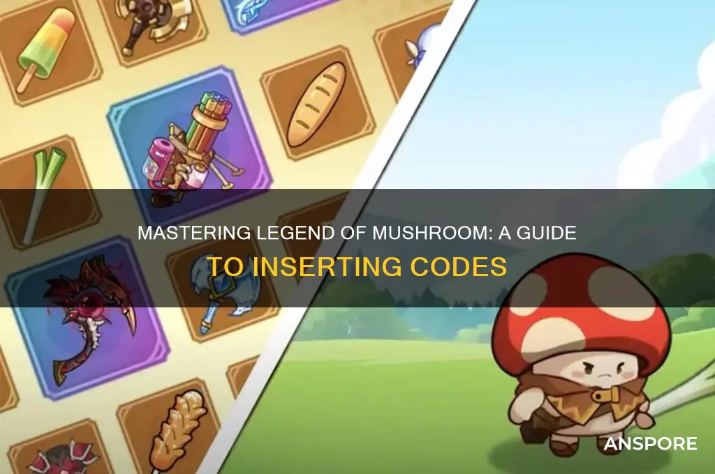 how to put codes in legend of mushroom