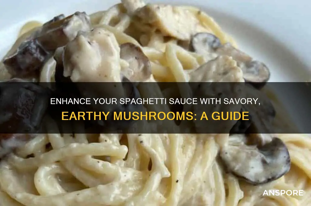 how to put mushrooms in spaghetti sauce