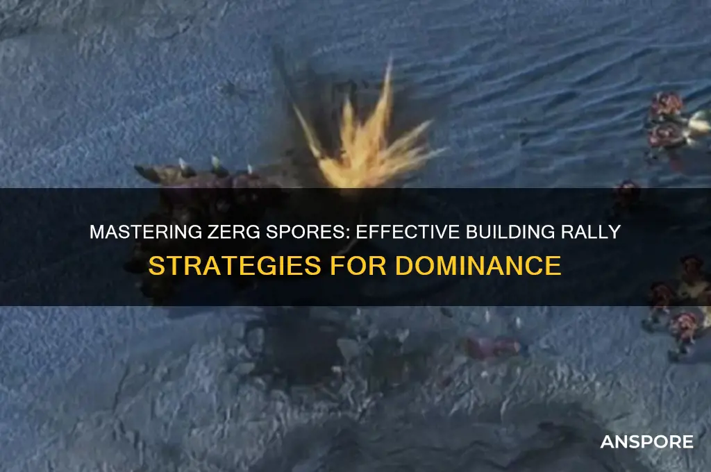 how to rally zerg into buildings from spores